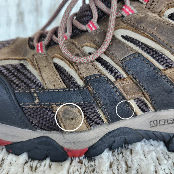 Merrell "Moab 2 Vent Mid Waterproof" Steel Toe Hiking Boot | Women's Size 9.5 - Picture 12 of 15